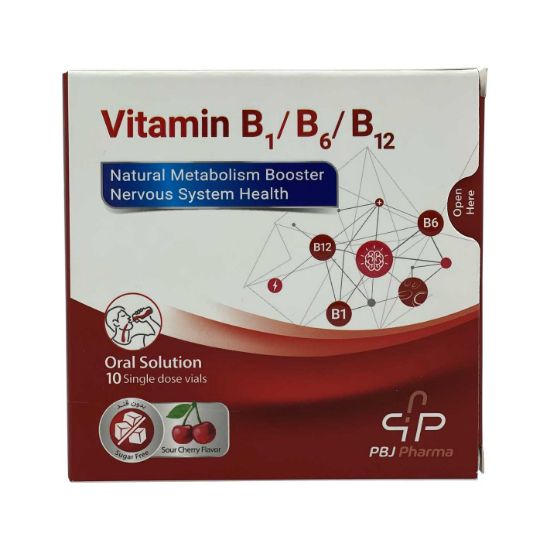 تصویر  محلول خوراکی ویتامین ب ۱ و ب ۶ و ب ۱۲ پارس بهروزان جم ۱۰ عددی
