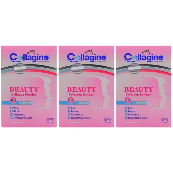 تصویر  ساشه کلاژن بیوتی کلاژینو 3 بسته 30 عددی