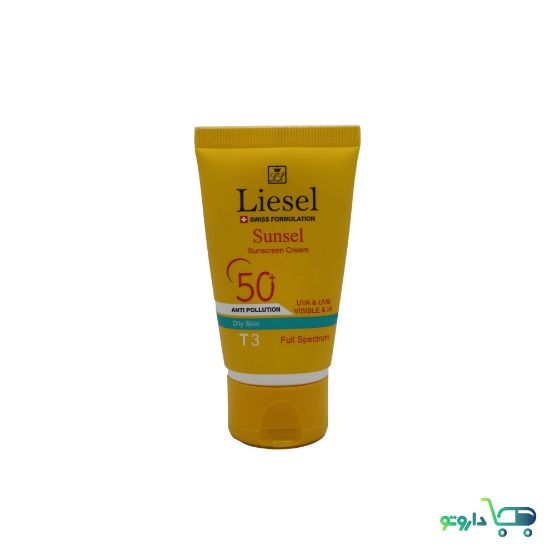 تصویر  کرم ضد آفتاب سانسل T3 پوست‌های چرب لایسل SPF50 بژ تیره ۴۰ میلی لیتر