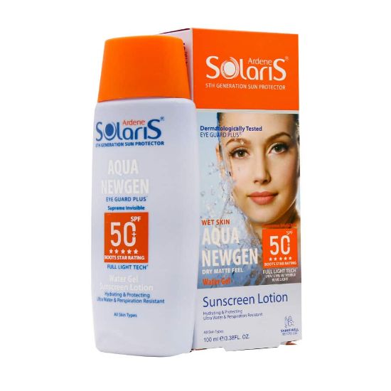 تصویر  لوسیون آبی ضدآفتاب فاقد چربی SPF50 آردن سولاریس 100 میلی لیتر