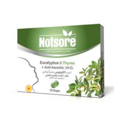 تصویر  آبنبات سرد مکیدنی ناتسور با طعم آویشن بسته 12 عددی