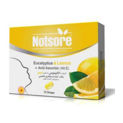 تصویر  آبنبات سرد مکیدنی ناتسور با طعم لیمو بسته 12 عددی