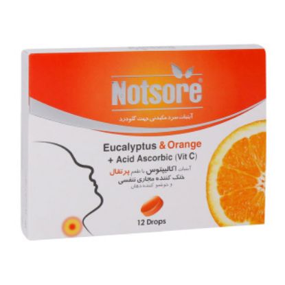 تصویر  آبنبات سرد مکیدنی ناتسور با طعم پرتقال بسته 12 عددی