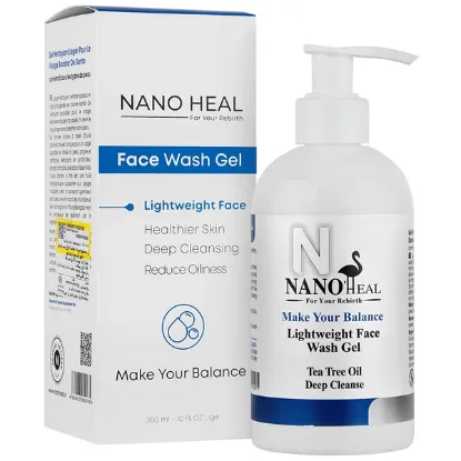 تصویر  ژل شستشوی صورت نانوهیل انواع پوست ۳۰۰ میلی لیتر