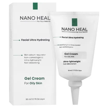 تصویر  ژل کرم آبرسان پوست چرب نانوهیل ۵۰ میلی لیتر