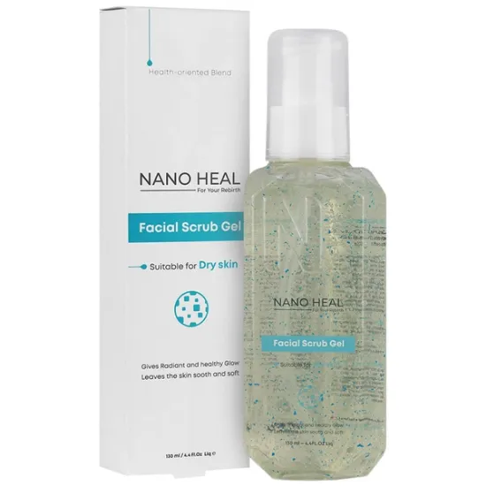 تصویر  ژل اسکراب پوست خشک نانوهیل ۱۳۰ میلی لیتر